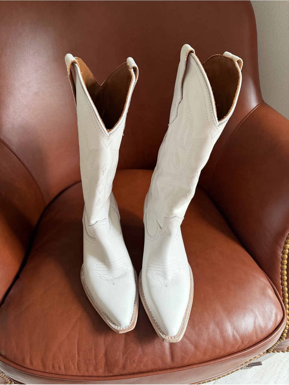 Thursday Boot Company White Western Knee-High Boots